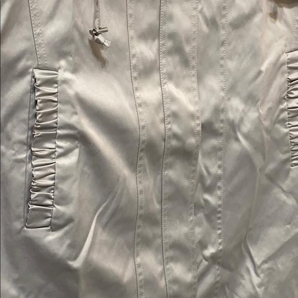 23rd St. Trenchcoat Windbreaker Rain jacket Silver - Picture 3 of 7